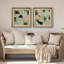 «Modern Modern Abstract Rose and Green Petal Composition», impression encadrée sur papier, 2 pièces-123831573-123831571