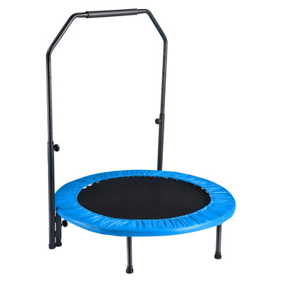 40" Exercise Trampoline Jumping Mat Adjustable Handle Home Gym Fitness Cardio