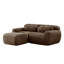 Canapé en L sans os avec méridienne - tissu moelleux moelleux, éponge haute densité 32d, fond antidérapant, conception ergonomique, sans assemblage + coussins décoratifs pour les chambres à coucher