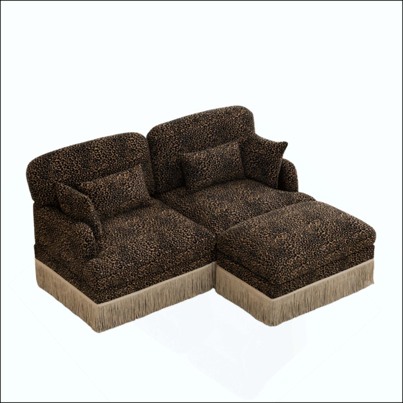 Canapé Comfy Chenille Leopard, Brun