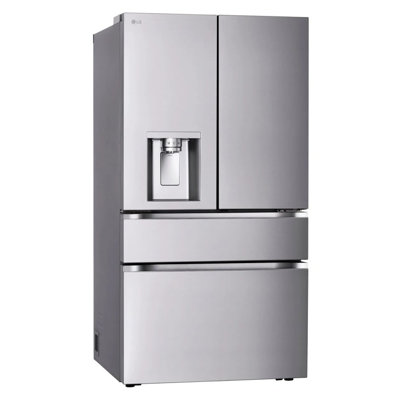 Lg 29 Cu Ft Smart 3-door French Door Refrigerator In Printproof Stainless Steel