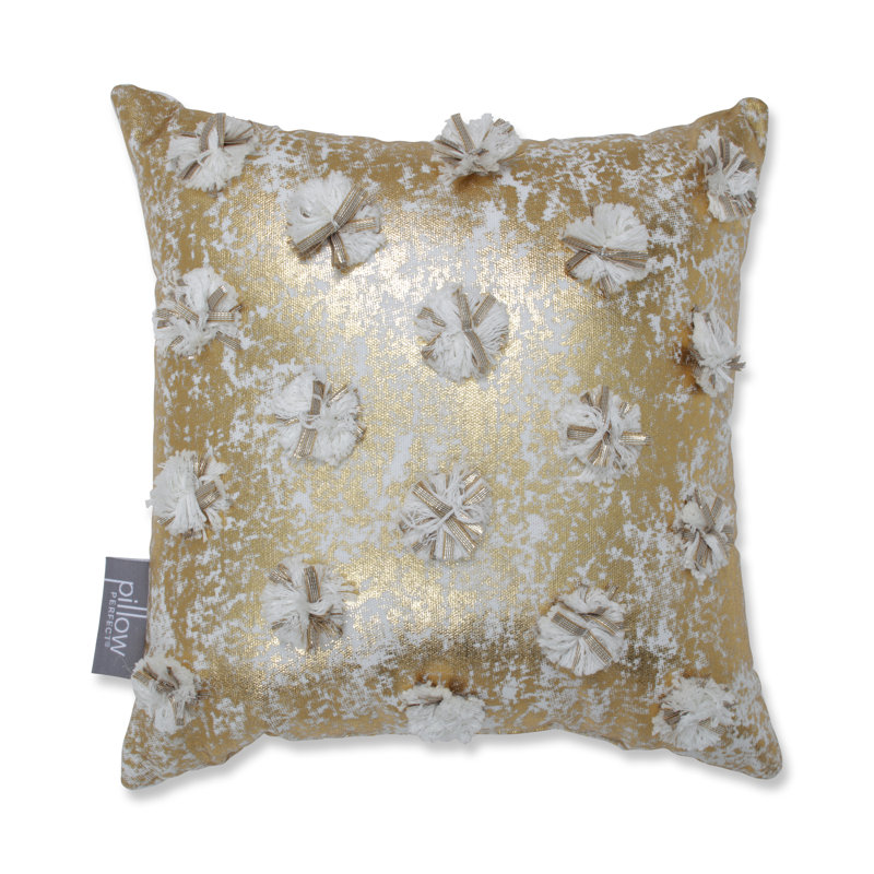 Floral Cotton Throw Pillow