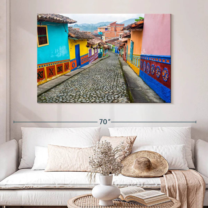Sireci Guatape Cobbled Street, 34" H x 51" W