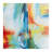 Ossi Singular Block End Table Printed Art Glass Table 22in 