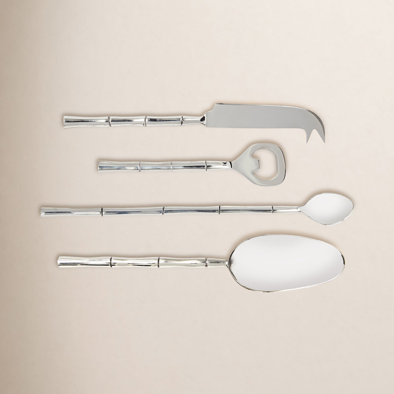 Barrona Stainless Steel Bar Tool Set, Silver