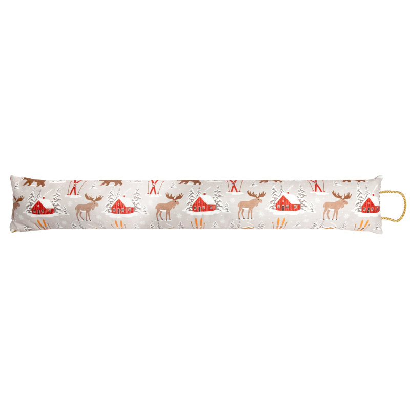 Butoir de tirage pour porte sous la porte / fenêtre Carstens, Inc., 38 po x 4 po, scène de chalet, Scène de chalet
