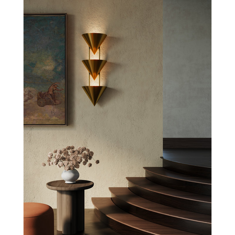 Versus 28-in Brass Wall Sconce, Brass