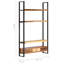 Clementine Bookshelf 118x30x200 cm Solid Reclaimed Wood