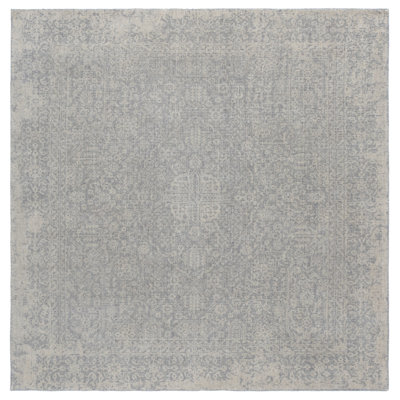 Tapis oriental gris en laine / coton tissé à la main Maharaja