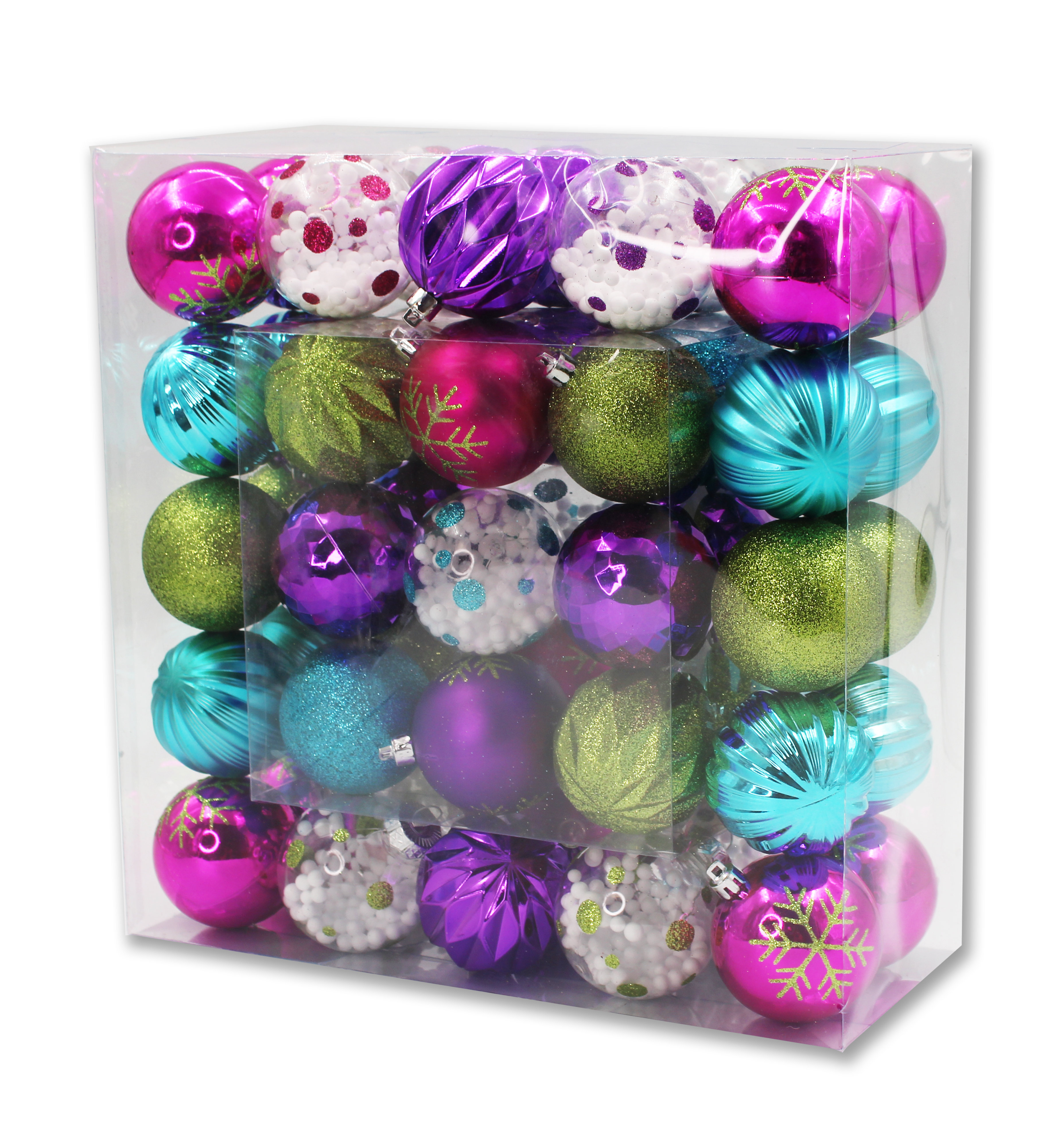 Queens of Christmas Arctic 50 Piece Assorted Ball Holiday Shaped Ornament Set & Reviews | Wayfair