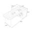 Bureau double caisson en bois manufacturé brun noisette avec 3 tiroirs-591689266