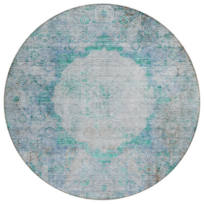 Fresnel Flatweave Washable Oriental Indoor / Outdoor Rug