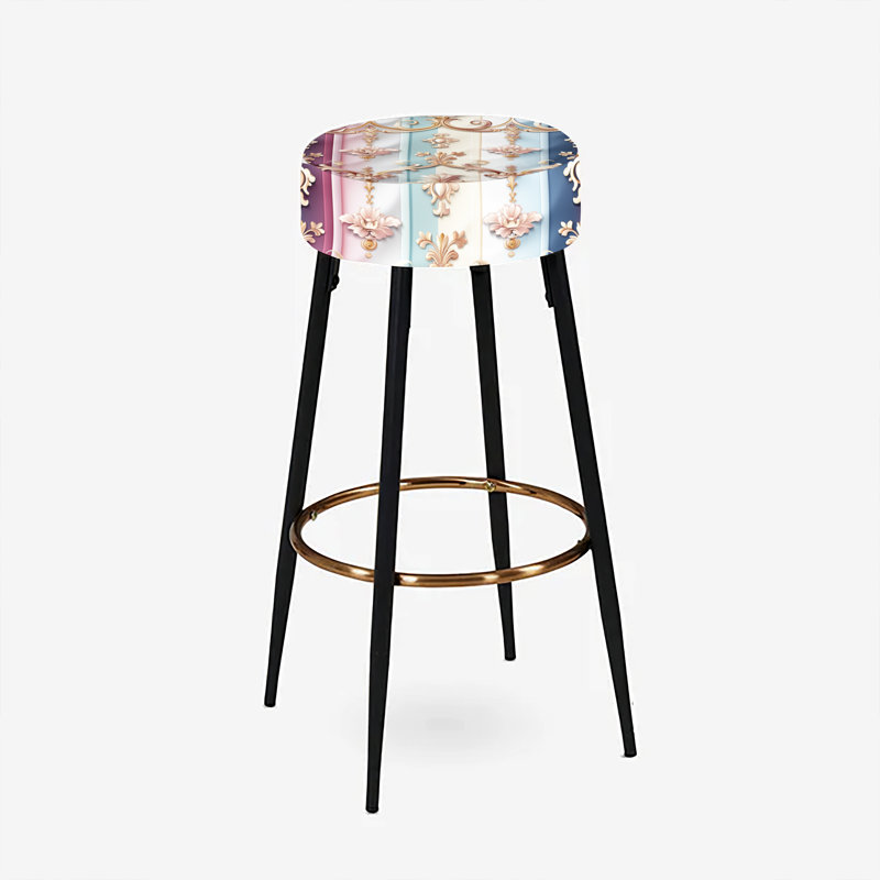 Ensemble de 2 tabourets de bar Royal Striped Embrace