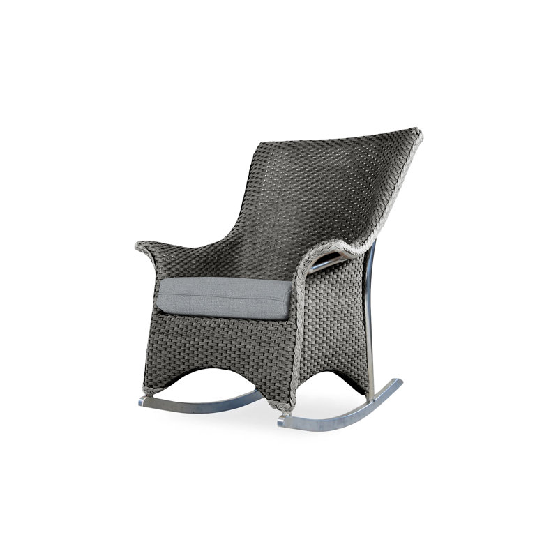 Mandalay Outdoor Rocker Chair, Amber Waves, White