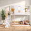 Lit mezzanine pour enfant avec glissade, cadre en bois MDF, lit moderne gain d'espace-1549160144