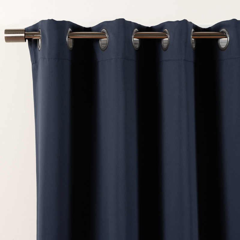 Lympsham Blackout Curtain Panel Pair, Navy, 52" W x 84" L