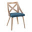 Ensemble de salle à manger 5 pièces pour la cuisine avec chaises rembourrées en tissu bleu foncé et base en métal
