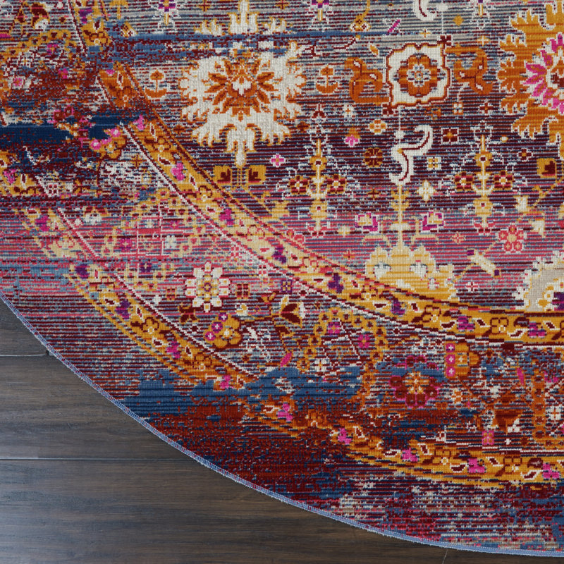 Holsworthy Oriental Area Rug, Round 1.15cm