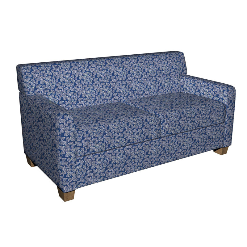 Tissu de feuille floral, Bleu