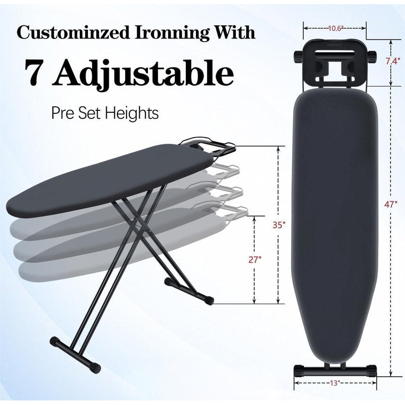 ColorLife Adjustable Height Ironing Board with Iron Rest