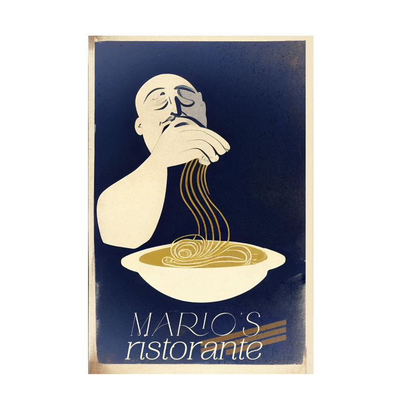 Art sur toile Sasha Pasta Italiano II, H 19 po x l 12 po