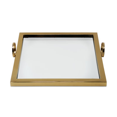 Square Mirror Tray - 13.75"L