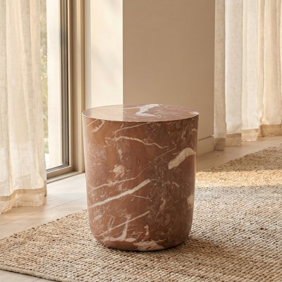Table d'appoint Dorset en ciment renforcé avec finition en faux marbre