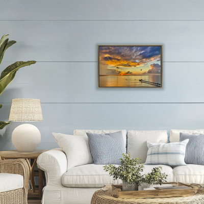 Cadre flottant Sunset and Ocean Clouds, design par David Stahl