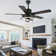 Halas 52'' Chandelier Fan Modern DIY Shade Ceiling Fan with Lights, 6-Speed Reversible Ceiling Fan with Remote