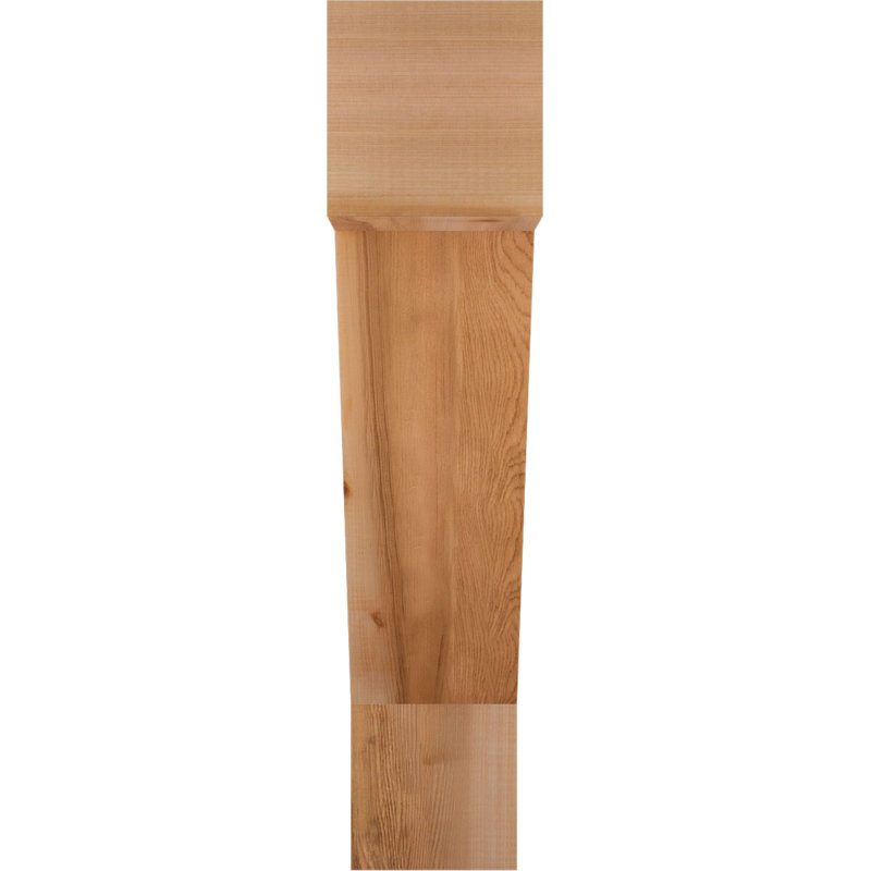 Support de bloc traditionnel, Cèdre rouge de l'Ouest (scié brut), H 28 po x l 6 po x P 28 po