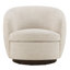 Fauteuil demi-tonneau pivotant rembourré Marcy