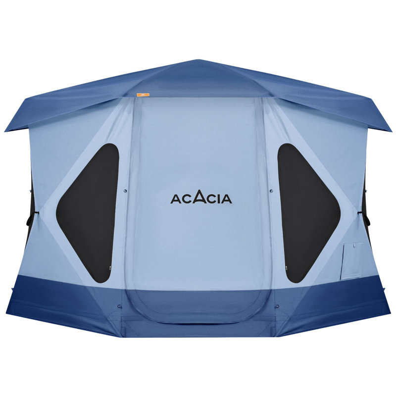 Star Night Blue Hexagonal Pop-Up Camping Tent for 6 Persons
