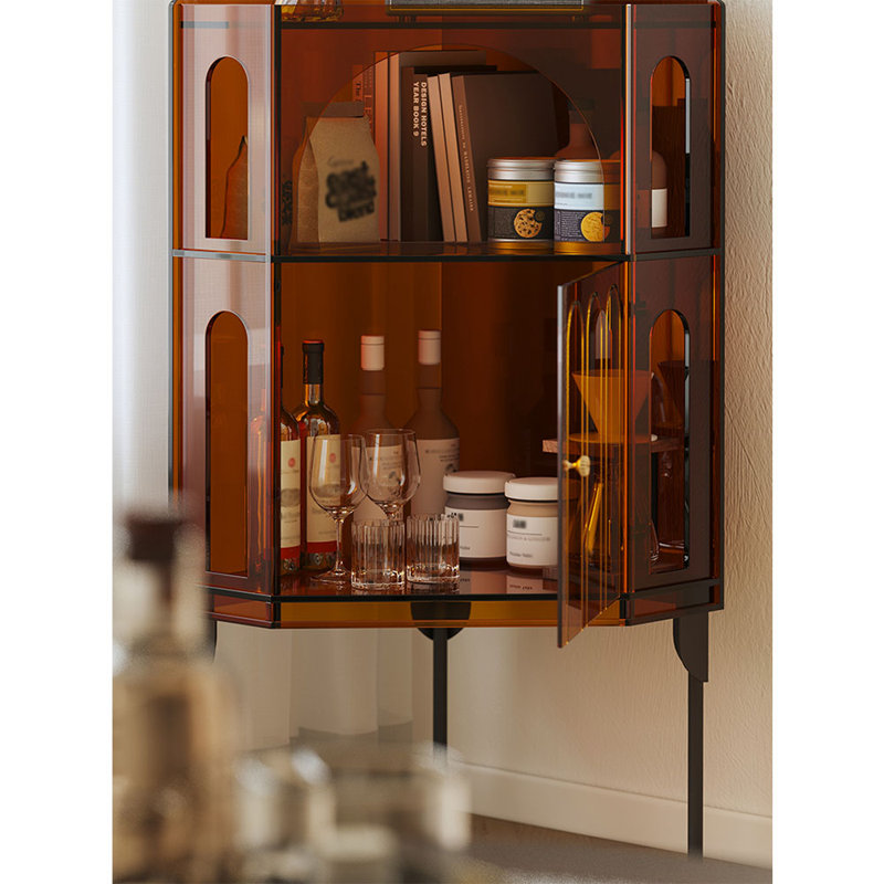 French Modern Accent Cabinet Accent Cabinet, Amber