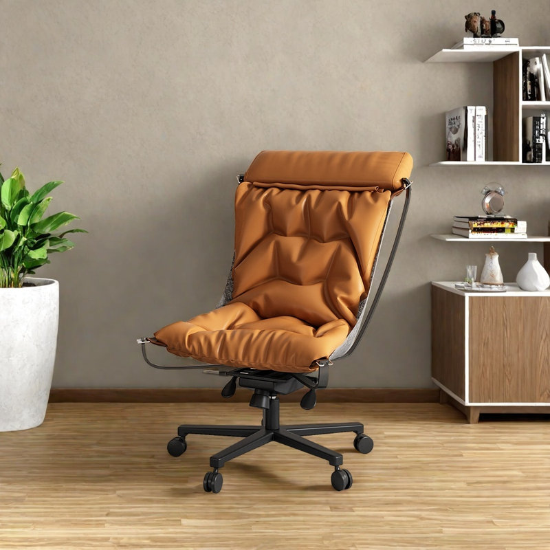 Fauteuil en duvet élégant sans accoudoirs