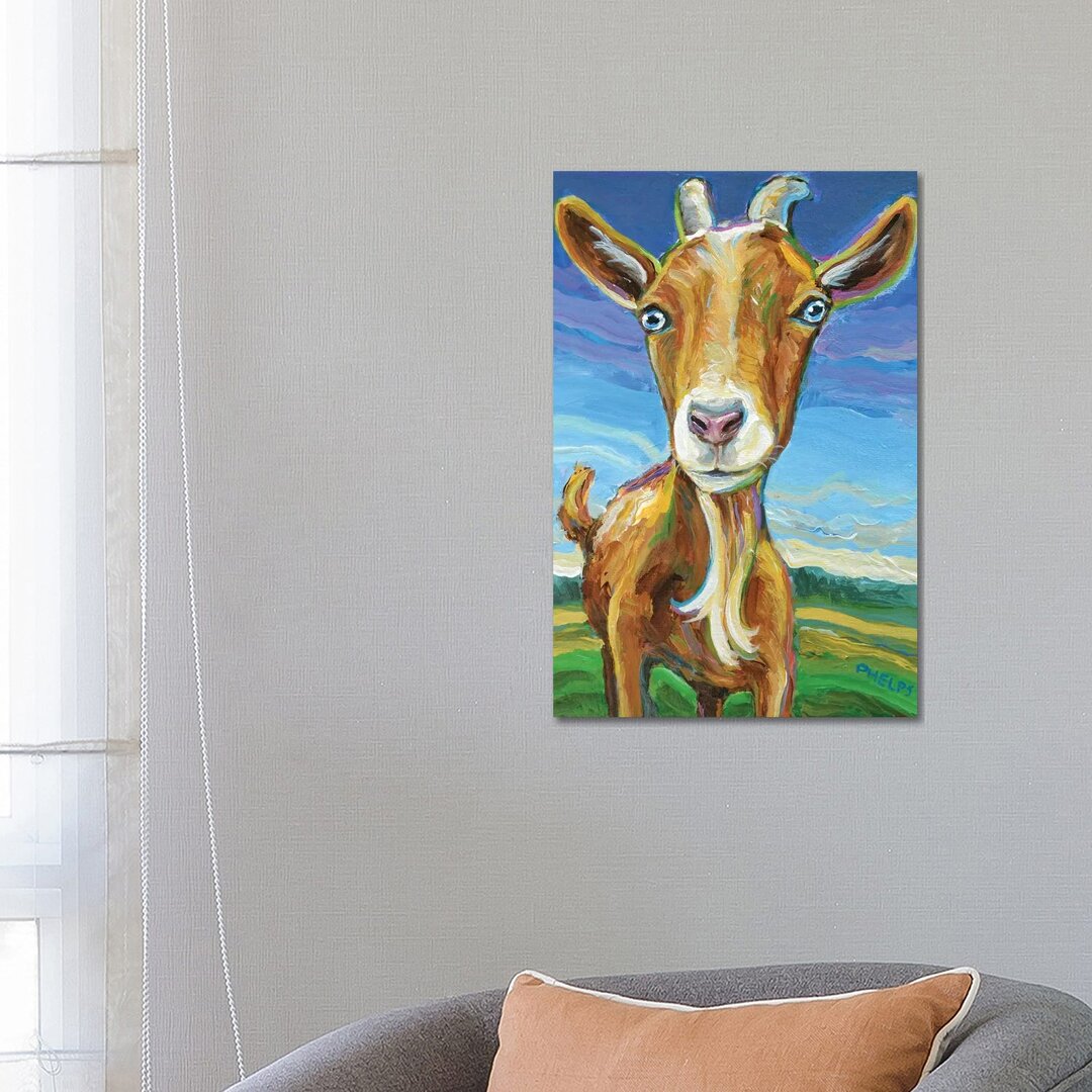 Lillie The Goat von Robert Phelps - Galerie-verpackte Leinwand Giclée auf Leinwand