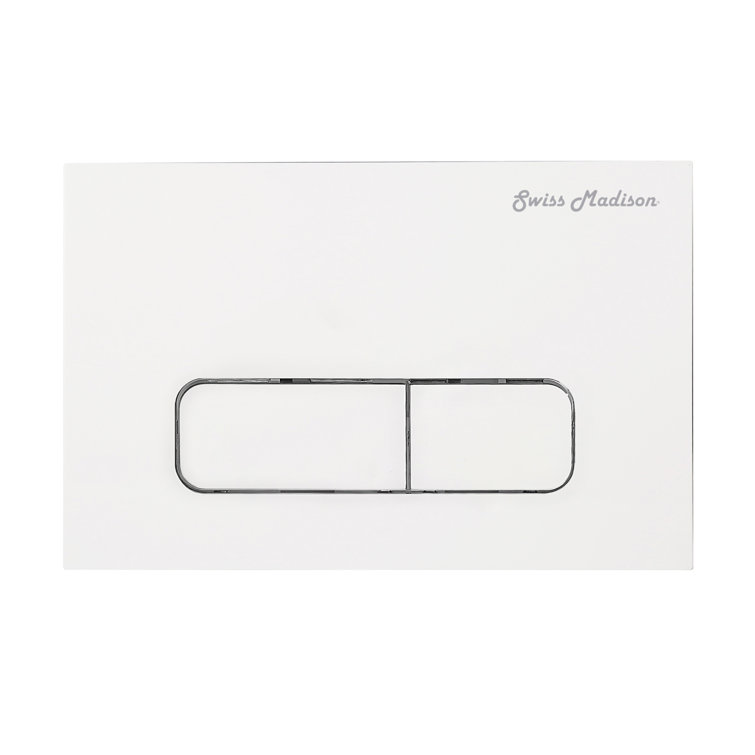 Swiss Madison Wall Mount Dual Flush Actuator Plate With Rectangle Push Buttons