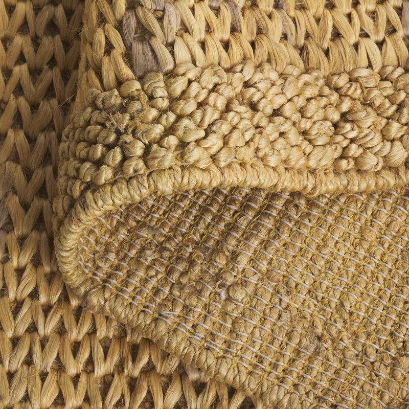 Natural Fiber Handwoven Jute Rug, Rectangle 5' x 8'