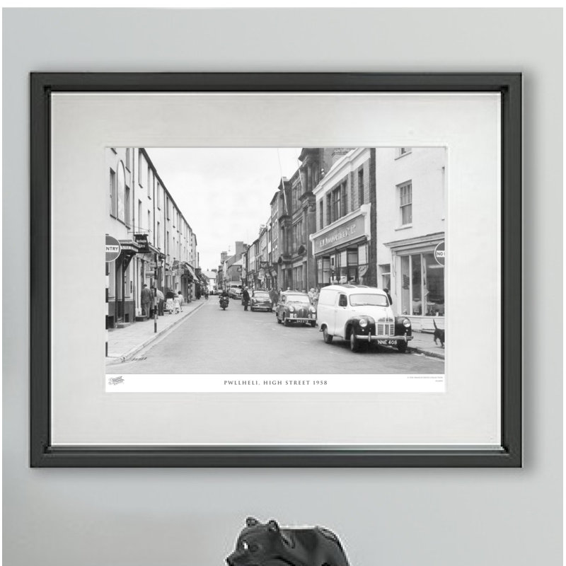 Pwllheli, High Street 1958 by Francis Frith - Single Picture Frame Print, 40cm H x 50cm W x 2.3cm D