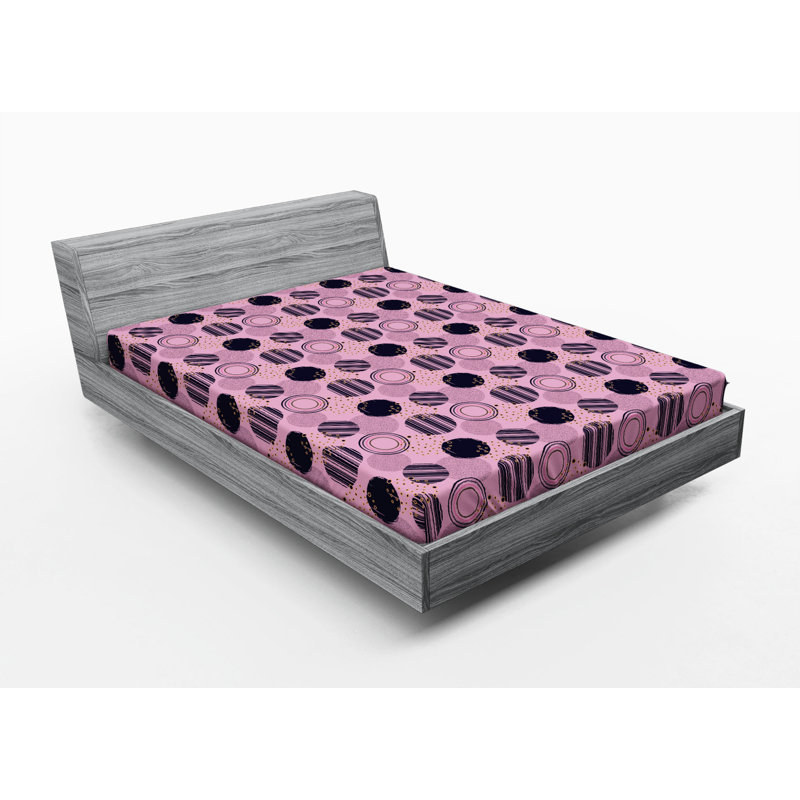 Microfiber Geometric Fitted Sheet, Full Fitted Sheet