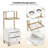 Utility Cart with Hair Dryer Holder and Locking Wheels, Metal Frame
