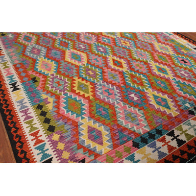 Reversible Wool Kilim Oriental Area Rug 9x11