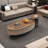 Vintage oval solid wood coffee table