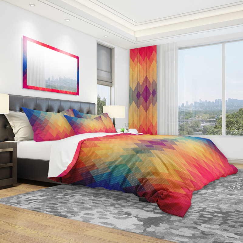 Ensemble de housse de couette moderne, Housse de couette très grand + 2 taies décoratives