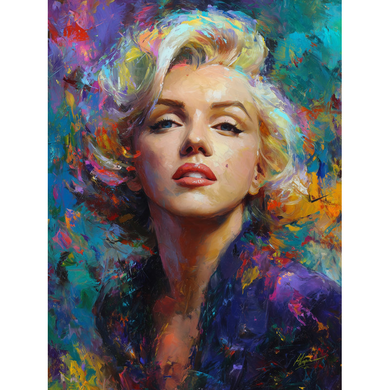 «Radiant Icon Portrait», art mural sur toile tendue, L 12 po x H 16 po x P 1 po