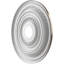 Médaillon de plafond thermoformé en PVC de 19 po de diamètre x 3 1/2 po x P 1 po (convient aux auvents jusqu'à 5 1/8 po), brume de perle métallique universelle-123386629-123386633
