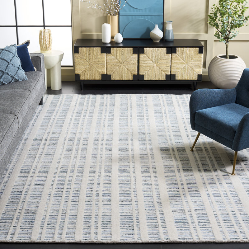 Fanechka 651 Area Rug In Teal / Ivory, Rectangle 8' x 10'