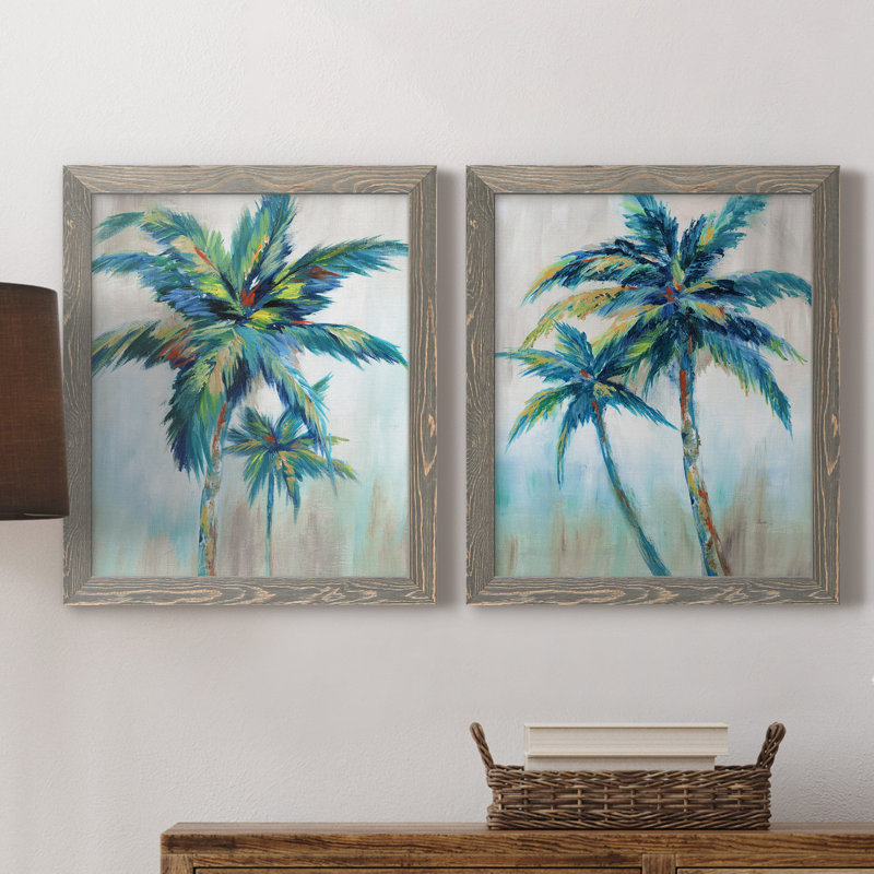 «Bright Breeze I», ensemble de reproductions d'aquarelles conçues par J Paul, Toile encadrée, H 20 po x l 17 po, Gris