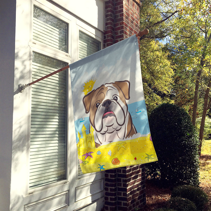 Drapeau de maison 40 po x 28 po Batchelder, Bouledogue anglais brun