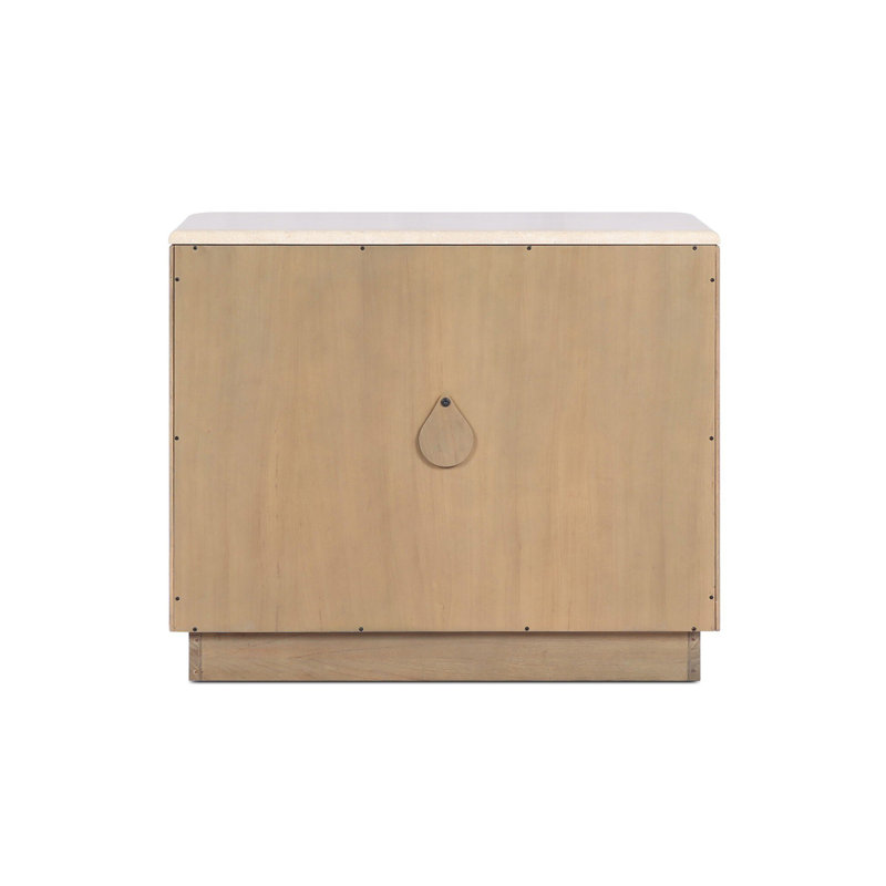 Boa Nightstand-Sandy Mindi Veneer, Sandy Mindi Veneer
