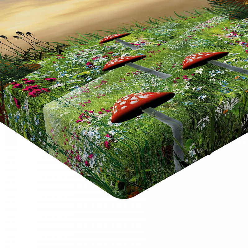 Microfiber Floral Fitted Sheet, Full Fitted Sheet